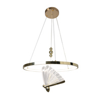 Lampa wisząca Marissa Ring złota z motywem motyla LED CCT Light Prestige LP-2515/1P GD