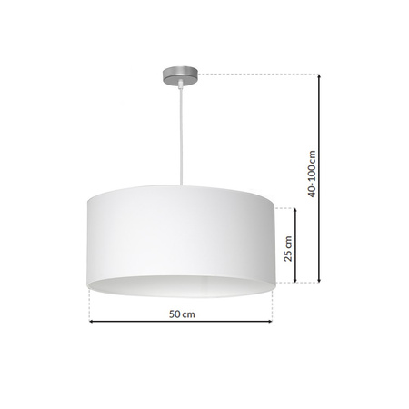 Lampa wisząca Casino biały abażur 50cm 1xE27 Milagro ML6374
