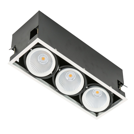 Oprawa podtynkowa Vertico Triple 4000K potrójna regulowana LED Italux GL7108-3/3X18W 4000K WH+BL