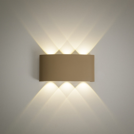 Kinkiet elewacyjny LED 3000K w kolorze bezowym ARROW BEIGE IP54 Tk Lighting 18326