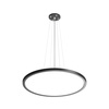 Lampa wisząca płaske koło LED 40cm z czarną obramówką Manito Italux PND-72843-400R-32W-BL