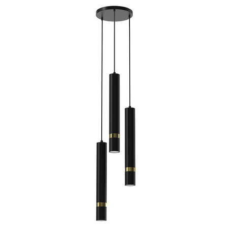 Lampa wisząca JOKER BLACK/GOLD 3xGU10 potrójna Milagro MLP8918