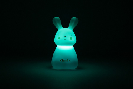 Lampka nocna LED niebieski KRÓLICZEK CHARLY Olala OLB-XY-GR-31-1B