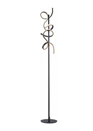 Lampa podłogowa CURLS LED czarna Leuchten Direkt 19031-18 ze ściemniaczem