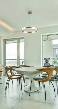 Lampa wisząca złota MARCO 60 LED AZzardo AZ5045 sterowana pilotem