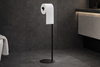 Prosty, czarny stojak na papier KS-47 PAPER STAND z serii KAJA HOME