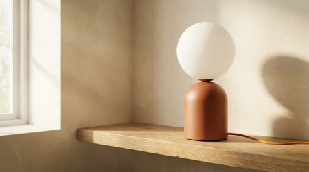 Geometryczna lampka nocna z kulistym kloszem KONI Kaja Lighting K-5973