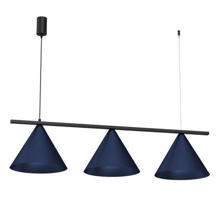 Lampa wisząca CAPITAL BLACK/NAVY BLUE 3XGX53 MLP1532 - 3 stożkowe klosze