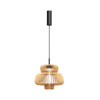 Lampa wisząca drewniana 35cm LED Namiki Maytoni MOD465PL-L12BK1