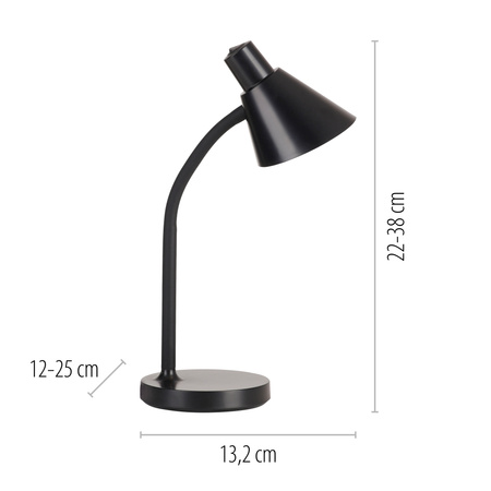 Lampka biurkowa czarna PIXIE LED 3000K Just Light 11248-18