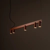 Lampa wisząca w kolorze terakota 5 tub na belce FOURTY LINE LED 900 Nowodvorski 12421