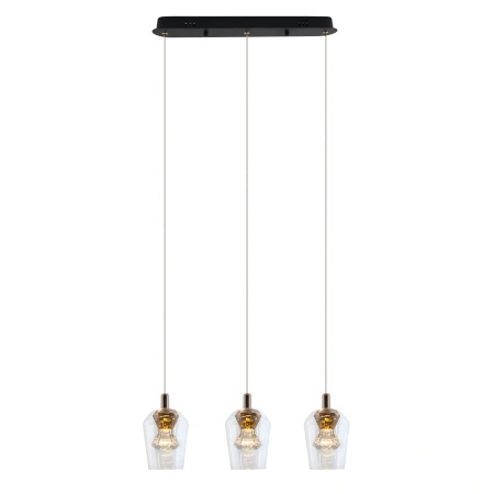 Lampa wisząca potrójna na listwie Tasa LED czarna PL0143-3 Yaskr