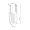 Lampa wisząca MONZA BRASS Milagro MLP8843