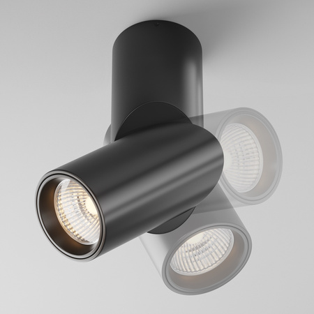 Czarna tuba sufitowa natynkowa regulowana LED 3000K Dafne C027CL-L10B Maytoni