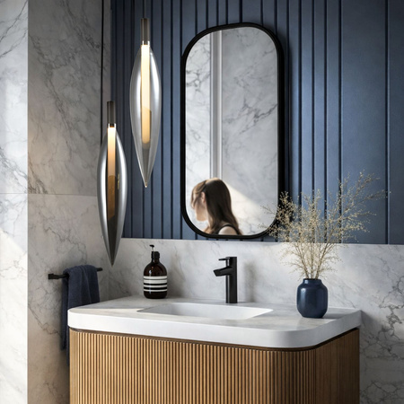 Lampa wisząca dymiony wydłużony szklany klosz NORDIC 1xG9 Candellux Studio 31-51301