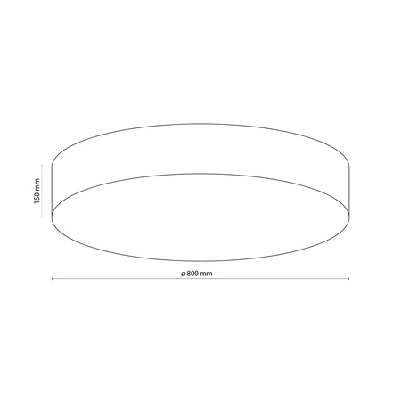 Lampa sufitowa, plafon RONDO grafit 78cm TK Lighting 2725