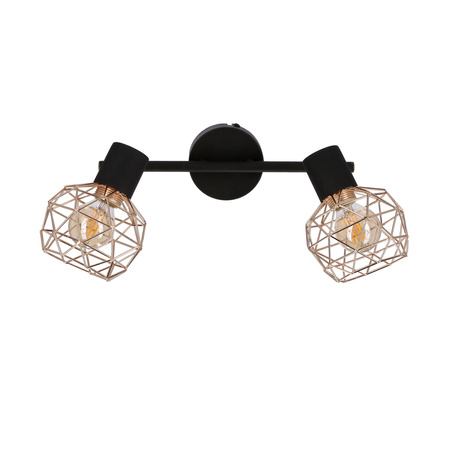 ACROBAT LAMPA SUFITOWA LISTWA 2X40W E14 CZARNY KLOSZ ZŁOTY Candellux 92-66336