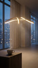 Złota lampa wisząca ledowa w stylu glamour SNOW Kaja Lighting K-8235