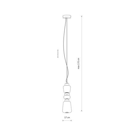 Pojedyńcza lampa wisząca z ceramiki i szkła w stylu Art Deco CERAMIC LED Nowodvorski 11701