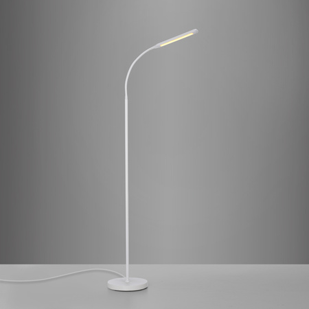 Biała lampa podłogowa LED ze zmienną barwą światła i giętkim ramieniem ELLY Just Light 11031-16