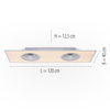 Duża lampa sufitowa LED z wentylatorem sterowana pilotem 120cm x 40cm FLAT-AIR Just Light 14643-16