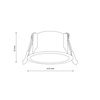 Białe okrągłe oczko podtynkowe 6,5cm 1xGU10 RIVO WHITE Tk Lighting 11473