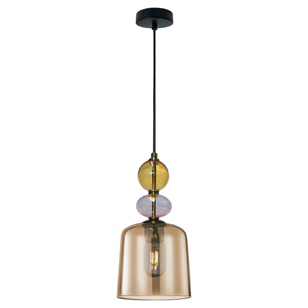 Lampa wisząca Tropea bursztynowa 1xE27 Light Prestige LP-2004/1P S AM