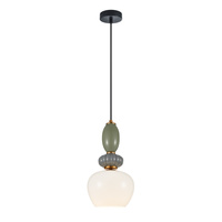 Lampa wisząca pojedyńcza 1xE27 Martelo Italux PND-36545-1B-GD-WH