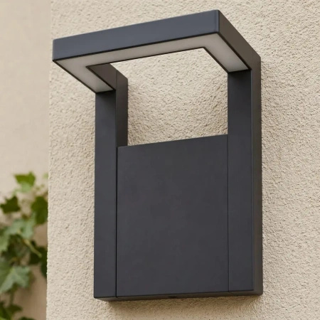 Ciemnoszary kinkiet ogrodowy LED BERGAMO GREY Kaja Lighting K-8250