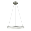 Lampa wisząca okrąg 60cm z elementami akylowymi Morte Italux PND-34535-L-SILV