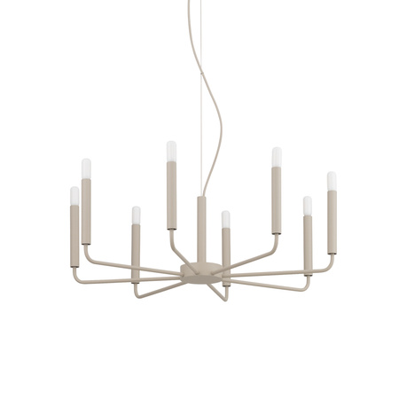Lampa wisząca żyrandol metalowy w kolorze beżowym o średnicy 73cm 8xE14 ORTO Nowodvorski 12525