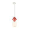 Lampa wisząca ceramiczna czerwona 1xE14 Latera Italux PND-94331-1S-RED