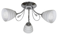 SIMPLI LAMPA WISZĄCA 3*40W E27  CHROM  Z KRYSZTAŁKIEM+KLOSZ Z PASKIEM Candellux 33-63847