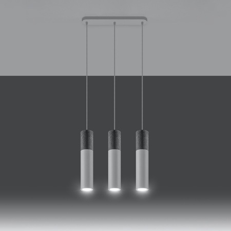 Lampa wisząca BORGIO 3 beton Sollux SL.0649 / SL.0652 - kolor do wyboru