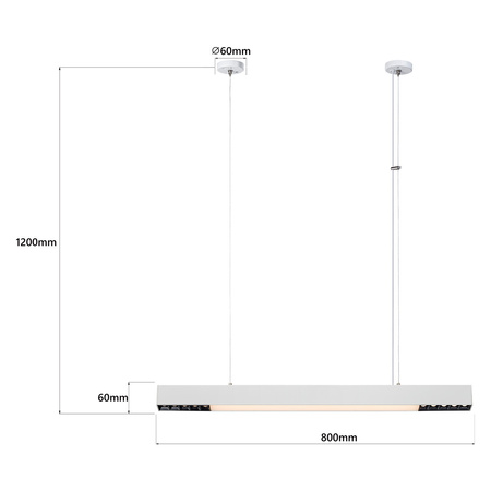 Lampa wisząca Cali M biała Tuya LED CCT Light Prestige LP-1301/1P M WH Smart