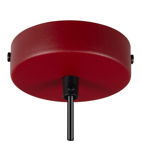 Lampa wisząca metalowy cienki talerz w kolorze burgund z możliwością zawieszenia pod skosem PIATTO 1xGX53 fi 35cm Milagro MLP2911