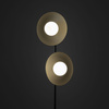 Czarna lampa podłogowa dwa szklane klosze 2xG9 SLATE BLACK GLASS Tk Lighting 16136