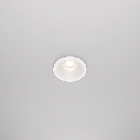 Białe okrągłe oczko podtynkowe średnica 6cm IP65 LED 3000K Zoom DL034-01-06W3K-W Maytoni