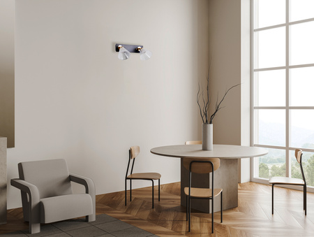 Kinkiet podwójny do salonu Orella Italux LED 3000K WL-34393-2-BK-HBR