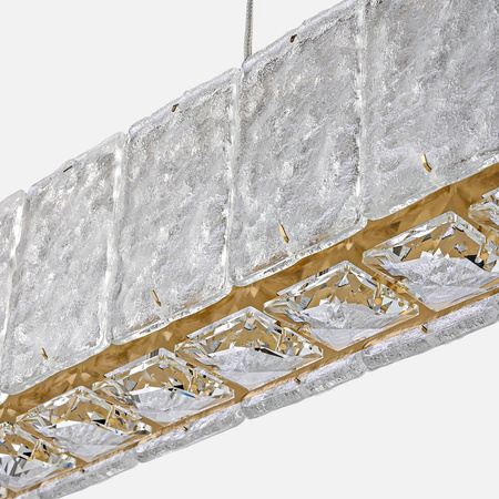 Lampa wisząca podłużna kryształowa Kingdom 97x8cm 28W LED Milagro ML2787