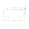 Plafon sufitowy z tworzywa CLASSIC 39cm 3xE27 Milagro ML1829