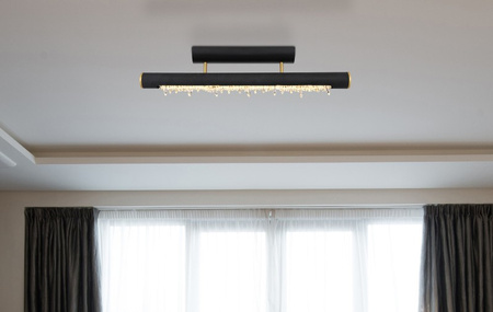 Lampa sufitowa czarne drewno FELICITAS LED Globo 15354-15DB