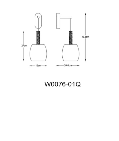 Nowoczesny kinkiet ścienny - mleczny klosz, złoto-czarne wykończenie CALVO 1xG9 Zuma Line W0076-01Q-P7AA