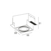 Spot czarny wpuszczany ONEON DL GU10 Zuma Line 94361-BK