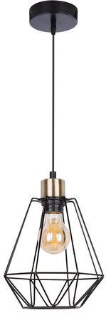 PRIMO LAMPA WISZĄCA CZARNY+PATYNA 1X60W E27 KLOSZ CZARNY Candellux 31-00262