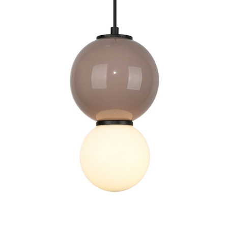 Lampa wisząca ceramiczna i szklana kula LED 3000K Pieve Italux PND-95221-1S-BR