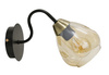 Unica lampa kinkiet czarny+złoty 1x40w e27 klosz dymiony Candellux 21-00866
