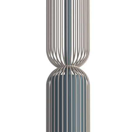 Lampa wisząca druciana tuba - metalowy, ażurowy klosz beż + grafit 1xGU10 SINGLES B Nowodvorski 12200