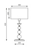Lampka stołowa złota REA Zuma Line RLT93163-1GW