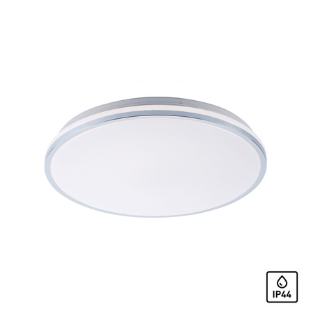Lampa sufitowa plafon chromowany do łazienki 49cm IP44 ISABELL LED 3000K Just Light 14844-17